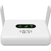 WiFi6 Router 4G WiFi Portable Router Compatible 4G LTE Router 300Mbps Modemwith Non-Contract 5G SIM Cards Plug and Play