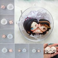 Ultra Light Clay Q Version Cartoon Doll Face Body Silicone Mold DIY Polymer Clay Animation Character Body Contour Making Tools