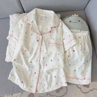 Women's Summer Pajamas, Thin Polka Dot Short-Sleeved Shorts, Sweet and Cute, Can Be Worn Outside in Summer, Two-Piece Home Wear Set