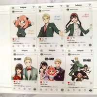 6Pcs/Set SPY×FAMILY Transparent PVC Small Card Anya Loid Yor Forger Anime Photocard Bookmark Decor Card Fans Collection Gift