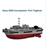 Assembled Remote Control Ship Model 1/100 Navy Aircraft Carrier Tugboat Model Kit Manual Static and Dynamic Double Version