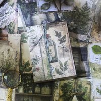 160 Sheets Botanical Scrapbook Paper Pack No Repeating Pattern Non-Sticky Craft Paper for DIY Craft Journaling Collage Art Paper