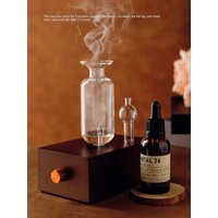 Mini Portable Waterless Essential Oil Diffuser Aromatherapy Atomizer Rechargeable Aromatherapy Diffuser Electric Wood Glass