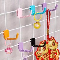 10-50PCS Supermarket Shelf Hooks Plastic Jewelry Snack Toy Socks Wire Mesh Shelf Wall Display Hook Multi-functional Storage Tool