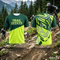 Men's Geometric Graphic Short Sleeve Jersey Quick Dry Breathable Mountain Bike & Motocross Off-Road T-Shirt for Riders