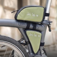 AliExpress NONE Nylon & PU Bike Top Tube Bag, Bike Triangle Bag for Brompton Bike Tube Bicycle Frame, Quick Installation Hook and Loop Fastener