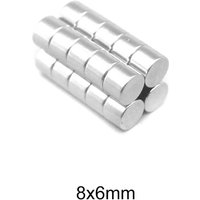 8x6 Strong Cylinder Magnet Round Magnets 8mm x 6mm For Home Refrigerators, Offices DIY 8*6 8x6mm