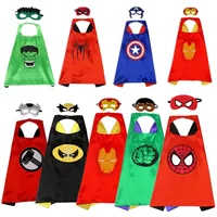 Boys Girls Spider Cloak Movie Superhero Cape Halloween Mask Costume Kids Birthday Gift New Year Festival Performance Wear 3-12Y