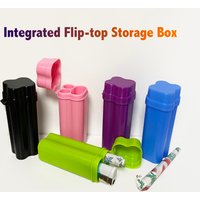 1pc, Smell Proof Practical Storage Case Box, Lighter Storage Case, Rolling Paper Storage Case, Lighter And Pre-rolled Cones Prot