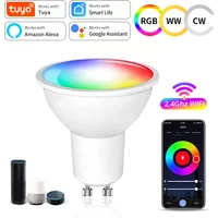 Tuya Smart WiFi LED Bulb Light GU10 220V 5W 7W 9W RGBCW LED Spotlight Smart Life App Control Works with Alexa Google Home