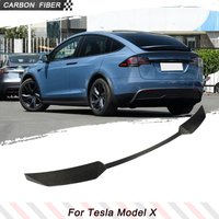 Carbon Fiber Car Rear Trunk Racing Spoiler for Tesla Model X 2015-2025 Car Rear Boot Lid Highkick Wing Lip Racing Lip Spoiler