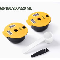 60/180200/220ML Reusable Coffee Capsule Pods for BOSCH-s Machine Tassimo Refillable Filter Pod Silicone Lid Replacement