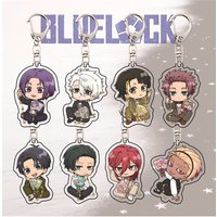 Blue Lock 6cm Casual Suit Q-Style Acrylic Keychain Anime Pendant Bag Charm Collectible Gift for Fans