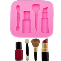 Makeup Tools Silicone Mold Lipstick Nail Polish Chocolate Party DIY Fondant Cake Decorating Tools Dessert Resin Clay Moulds M157