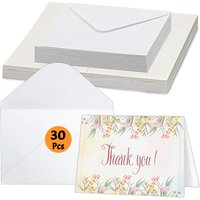 Blank Inside Note Cards with Envelopes Set, Watercolor Floral Thank You Cards for Weddings, Birthdays & All Kinds of Parties