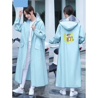 Thickened Women's Vehicle Raincoat Full Body Waterproof Outdoor Wear Long Version Macaron Color Adult Rain Poncho