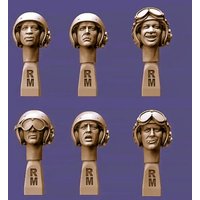 1/35 resin soldier model GK American soldier head (6 pieces) unassembled and unpainted DIY kit 797R