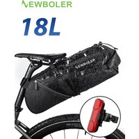 AliExpress NONE NEWBOLER 18L Bike Saddle Bag Waterproof MTB Road Bicycle Large Capacity Cycling Bag Foldabe Tail Rear Bag Trunk Accessories