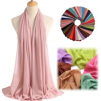 Summer Long Silk Scarf For Women Large Shawl Wrap Headband Solid Design Hijab Beach Stoles Female Foulard Echarpe Bandana