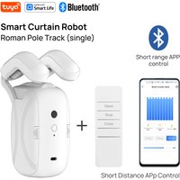 Tuya Smart Curtain Robot(Roman Rod Track)Bluetooth APP Short Range Control, Timed switch, Pull-to-start,12KG load capacity1/2PCS