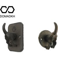 Cast Iron Dog Tail Hook Coat Rack Unique Hook Heavy Duty Holder Creative Dog Leash Hook Backpack Holder Decorative Wall Hanger