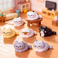 8Pcs Cute Cat Figurine Miniature DIY Decor Lovely Kitten Ornament Home Desk Car Dashboard Micro Landscape Mini Crafts Decoration