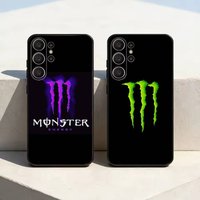 cool M-Monster -E-Energy-a Soft Silicone Case for Samsung S26, S24, S21, S22, S23, S30, Ultra, Plus, FE, Lite-Black