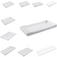 Melamine Dinnerware Modern Serving Tray Set with Raised Edge for Cafe Bakery Tea Shop