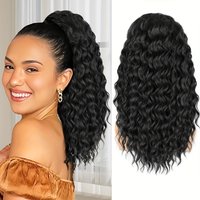 Ponytail Extension,Curly Drawstring Ponytail Extension for Women Curly Clip in Hair Extensions 14/18/22 Inch Synthetic Hairpiece
