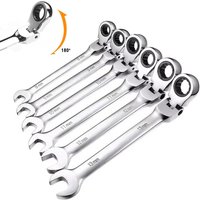 Car Repair Dual Heads Dual Heads Ratchet Wrench Quick Release 72 Teeth Reversible Ratchet Spanner 6-22mm Nut Tools