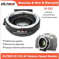 Viltrox EF-FX2 Auto Focus Lens Adapter 0.71x Focal Reducer Speed Booster for Canon EF Lens to Fuji X-Mount Mirrorless Cameras