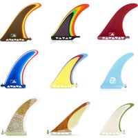 7/8/9/10'' Single Center Fin with 1 No Tool Fin Screw Fiberglass Reinforeced SUP Replacement Fins for Surfboard Longboard