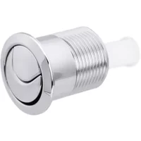 Chrome Push Button Cistern Button Bathroom Renovation DIY Friendly Modern Finish Round Design User-Friendly 85*48mm