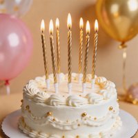 8PCS Creative Gold Threaded Long Candles Cake Decorations For Birthdays Birthdays Parties Pencils Candles Baking Accessories