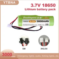 18650 3.7V Rechargeable Lithium Battery Pack 3000mah for Bluetooth Speaker 4.2V Emergency DIY Battery with PCB XH2.54 SM Plug