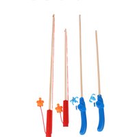 Baby Magnetic Fishing Toy Children's Fishing Rod Extended Wooden Fishing Rod Built-in Strong Magnetic Hook Fishing