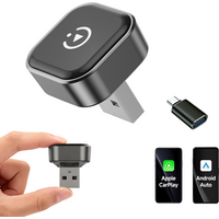 2 IN 1 Wireless CarPlay & Android Auto Dongle Fast Auto-Connect Compact Plug & Play for iPhone Android, USB A/USB-C No Delay