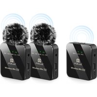 PULUZ Wireless Lavalier Microphone Live Broadcast YouTube Gaming Microphone For iphone/Android/3.5mm DSLR Camera Audio Recording