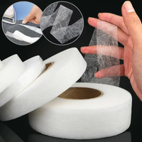 1Roll Hot Melt Double-Sided Tape Self-Adhesive Pants Paste Iron on Trousers Fabrics For DIY Sewing Craft Patchwork Supplies