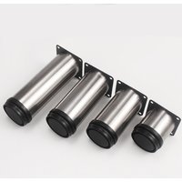 4Pcs 50mm-300mm Furniture Adjustable Cabinet Legs Stainless Steel Furniture Legs Cabinet Table Sofa Bed Feet Furniture Legs Feet