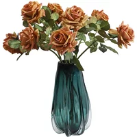 Artificial Green Plant Flower Arrangement Accessories Latex Rose Branch Wedding Photography Floral Home Garden Fake Roses Decor