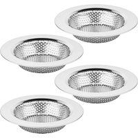 4PCS Kitchen Sink Drain Strainer Stainless Steel Sink Drain Cover Hair Filter Food Slag Drainer for Kitchen Bathroom Accessories