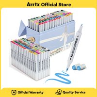 Arrtx 90 colors Alcohol Markers Dual Tip Soft tip + Fine tip Sketch Art Markers for Artist Adult Markers for Sketching Coloring
