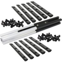 10Pcs 2020 Series Aluminum Extrusion Profile Corner Bracket Straight Line Connector Extruded Aluminum Length Brackets with Screw