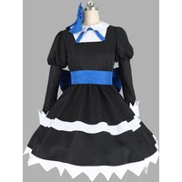 HOLRAN Anime Panty & Stocking with Garterbelt Stocking Cosplay Costume Black Maid Dress with Bow for Halloween Comic Con Party