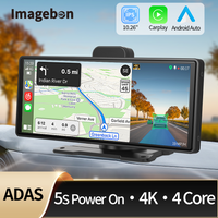 Imagebon Caméra embarquée 4K 10,26''/11,4'' avec ADAS, CarPlay sans fil, Android Auto, DVR, AUX, WiFi 5G, GPS et Enregistreur vidéo