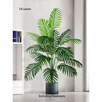 60-120cm Large Artificial Palm Tree Tropical Fake Plants Green Plastic Palm Leafs Big Monstera Tree Branch for Home Garden Decor