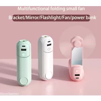 Mini Electric Fan USB Folding Handheld Stand Portable Desktop Mobile Phone Simple Charging Camp Students Summer Accessories