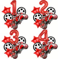 Race Car Balloon Set Motorcycle Foil Balloons for Birthday Party Supplies Motorcross Dirt Bike Racing Party Decoration