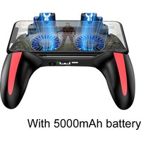 H10 Gaming Handheld Grip Game Controller Joystick Gamepad For Pubg Trigger Cooling Fan Cooler Phone 5000mAh battery/USB powered